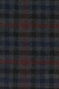 Ivy Modern 'Lanificio Campore' Wool Check 'Archive Line' Cap in Dark Grey by Wigens