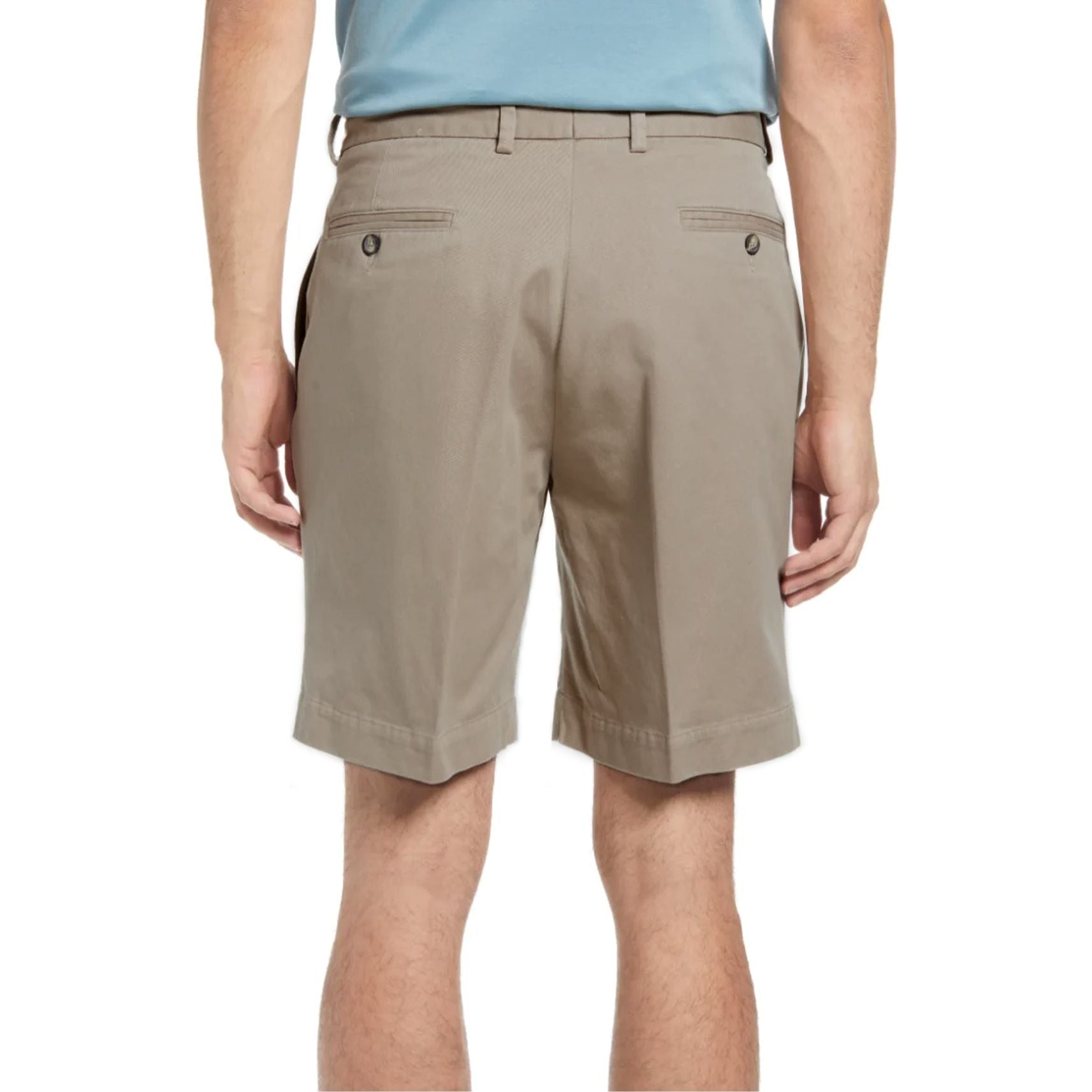 Washed Khaki Shorts in Khaki (Oak9 Double Reverse Pleat) by Charleston Khakis