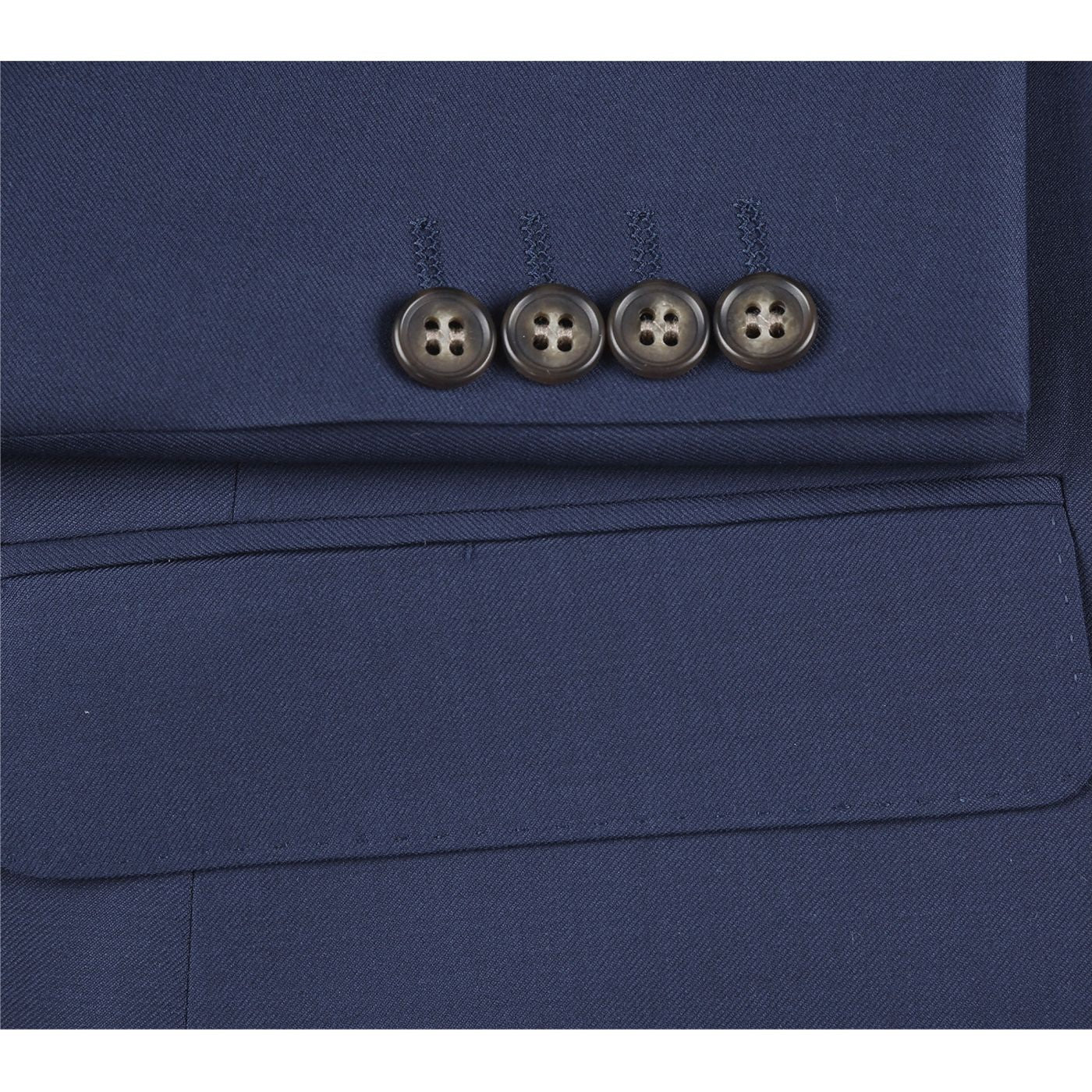 Super 150s Wool 2-Button Half-Canvas CLASSIC FIT Suit in New Blue (Short, Regular, and Long Available) by Rivelino