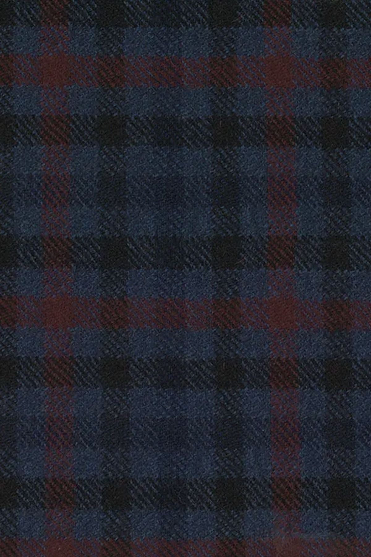 Ivy Modern 'Lanificio Campore' Wool Check 'Archive Line' Cap in Navy by Wigens