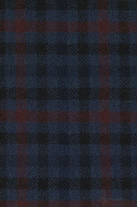 Ivy Modern 'Lanificio Campore' Wool Check 'Archive Line' Cap in Navy by Wigens