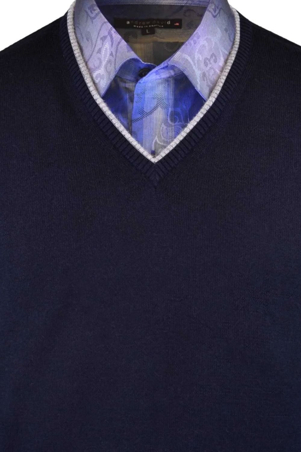 Royal Alpaca V-Neck Sweater in Navy by Peru Unlimited