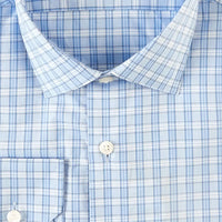 Organic Cotton Plaid Sport Shirt in Sky by Scott Barber