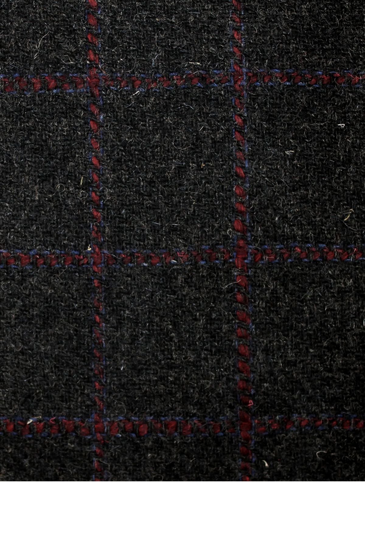 Ivy Modern 'Lanificio Campore' Wool Check 'Archive Line' Cap in Anthracite by Wigens