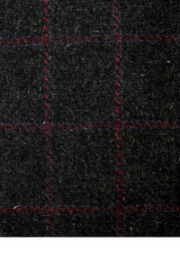 Ivy Modern 'Lanificio Campore' Wool Check 'Archive Line' Cap in Anthracite by Wigens