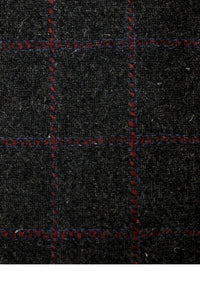 Ivy Modern 'Lanificio Campore' Wool Check 'Archive Line' Cap in Anthracite by Wigens