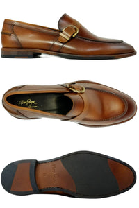 Daytona Painted Calfskin Loafer in Cognac by Alan Payne Footwear