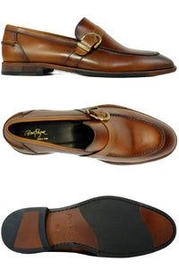 Daytona Painted Calfskin Loafer in Cognac by Alan Payne Footwear