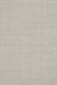 Super 130s Italian Solaro Herringbone Wool Flat Front Trouser in Stone Grey (Houston Modern Fit) by 6 East by Ballin
