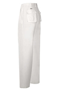 St. Barts Linen Blend Drawstring Pants in White by Weekender