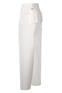 St. Barts Linen Blend Drawstring Pants in White by Weekender