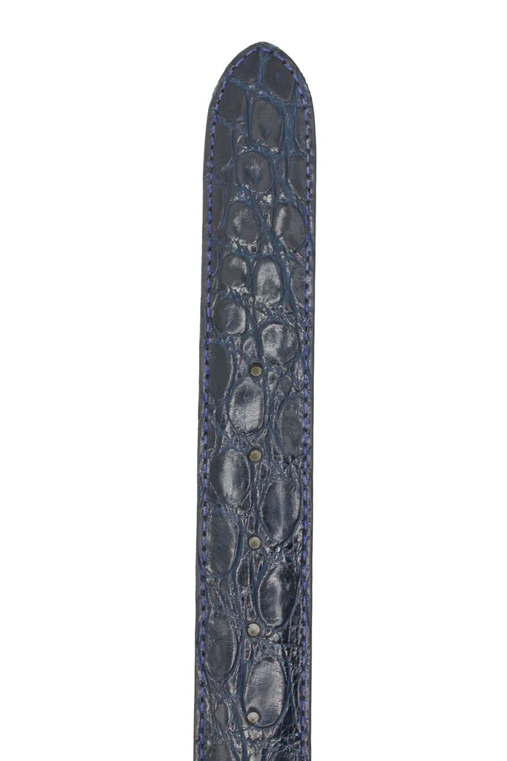 Certified Premium Crocodile Belt in Navy by Zelli Italia