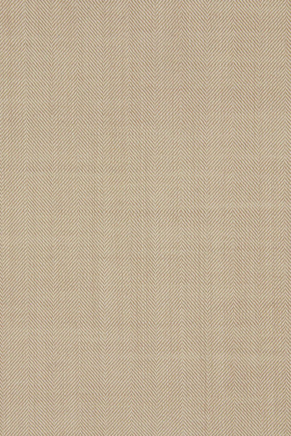 Super 130s Italian Solaro Herringbone Wool Flat Front Trouser in Stone (Houston Modern Fit) by 6 East by Ballin