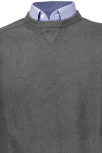 Royal Alpaca Sweatshirt-Style Crew Neck Sweater in Grey by Peru Unlimited