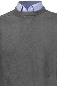 Royal Alpaca Sweatshirt-Style Crew Neck Sweater in Grey by Peru Unlimited