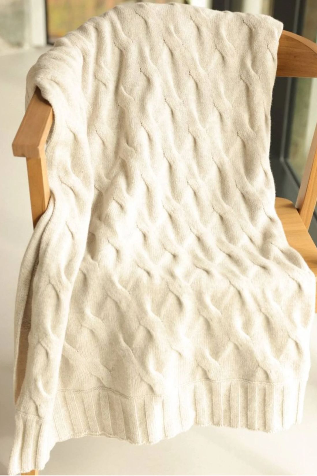 Galway Soft Merino Wool Knit Throw (Choice of Colors) by Alashan Cashmere