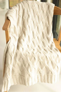 Galway Soft Merino Wool Knit Throw (Choice of Colors) by Alashan Cashmere
