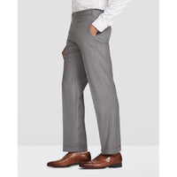 Parker Flat Front Stretch Wool Trouser in Light Grey (Modern Straight Fit) by Zanella
