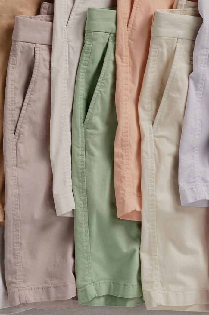 Broken Twill Stretch Cotton Shorts in Dusty Green (Drummond Traditional Fit) by Ballin