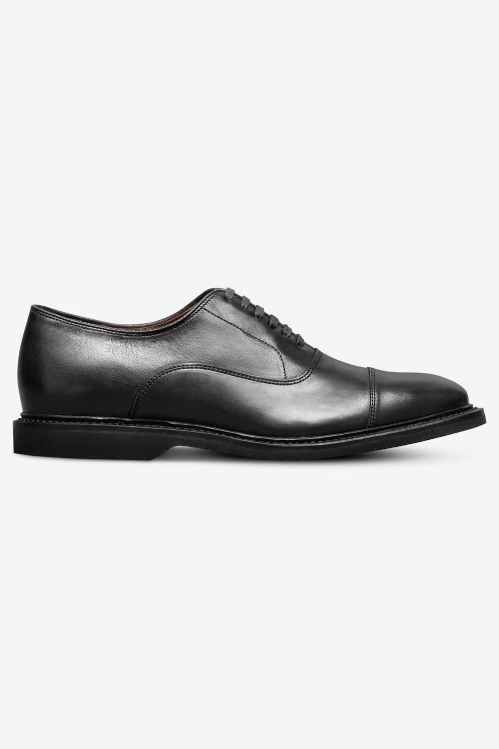 Park Avenue Verse Cap-Toe Oxford Dress Shoe in Black Leather with Black Sole by Allen Edmonds