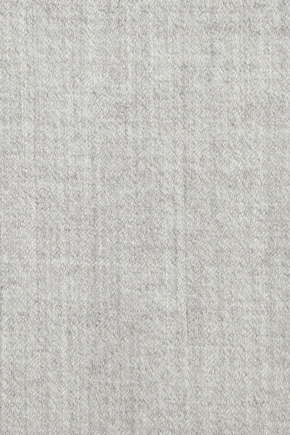 Cashmere and Wool Italian Flannel Comfort-EZE Trouser in Light Grey (Flat Front Models) by Ballin