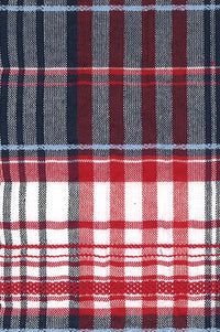 Ivy Classic Cap in Red, White, and Blue Cotton Seersucker by Wigens