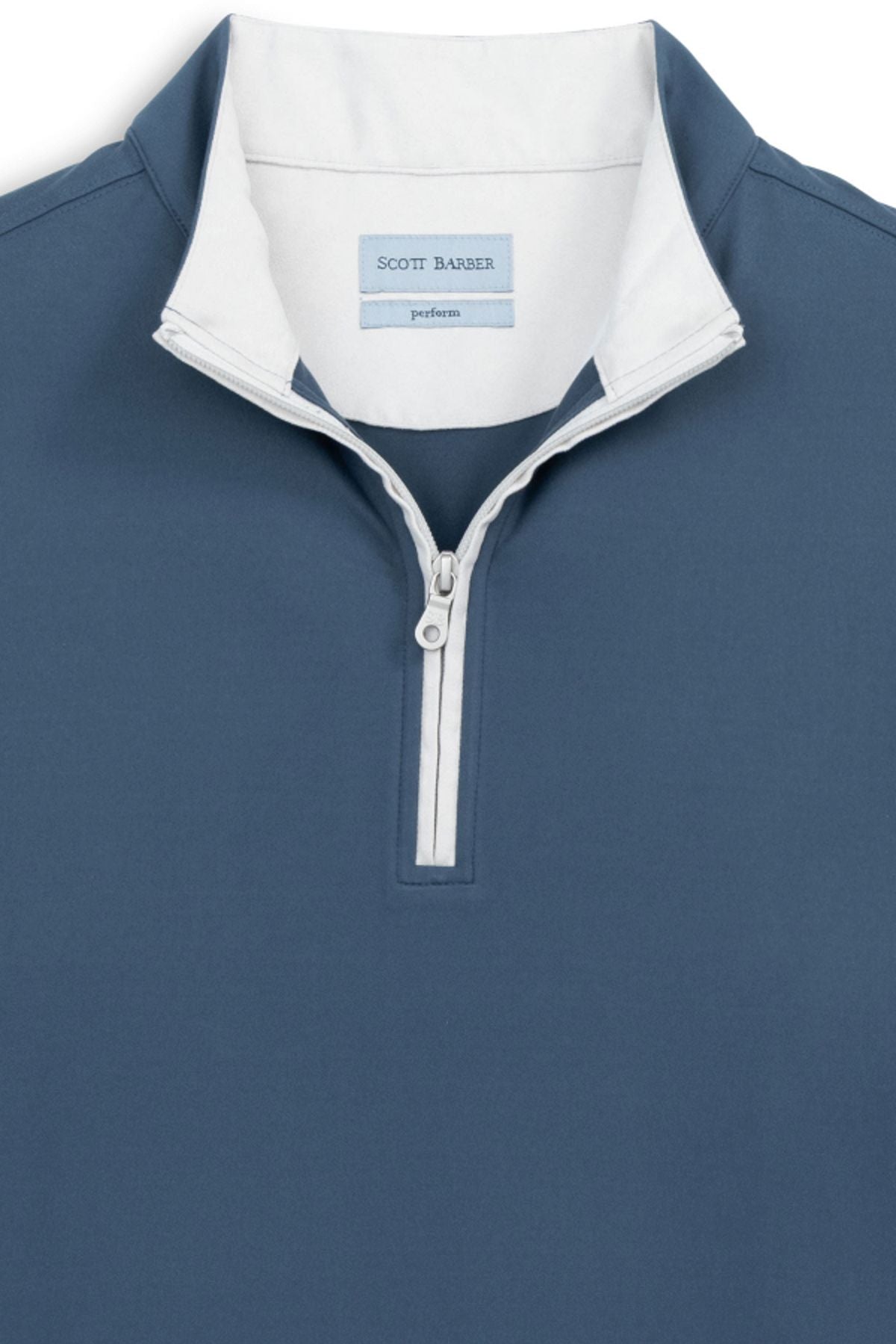 Performance Quarter-Zip Pullover in Indigo by Scott Barber