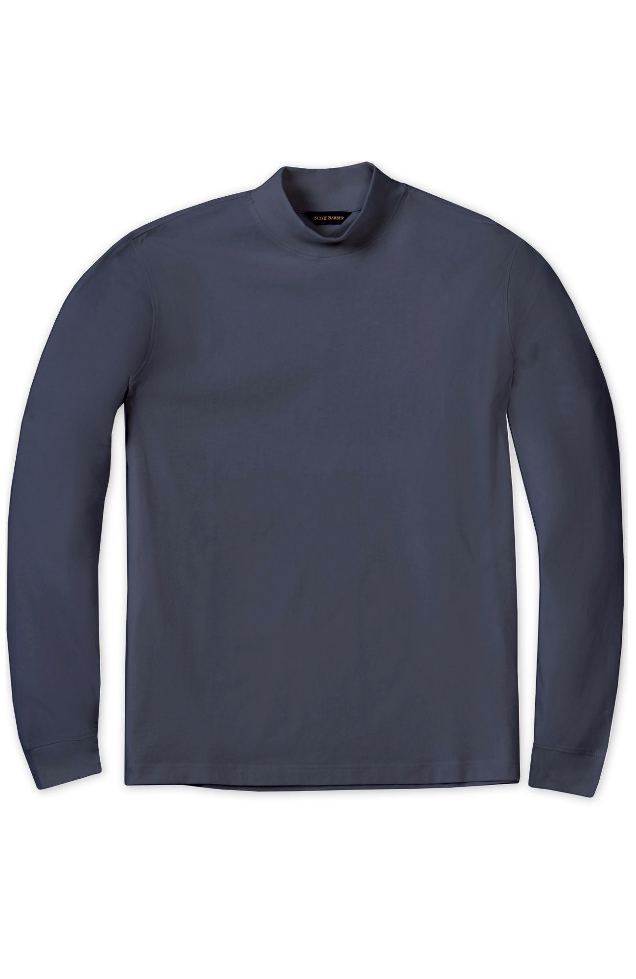 Peruvian Cotton Mock Turtleneck in Indigo by Scott Barber