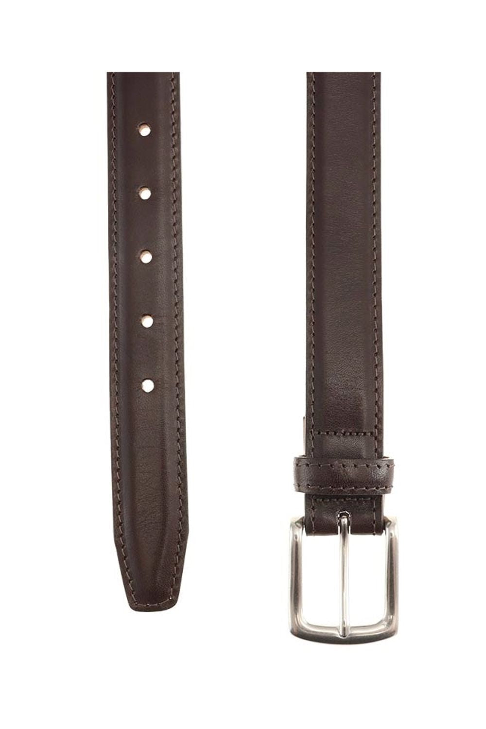 Torrence Calfskin Belt in Mahogany by T.B. Phelps