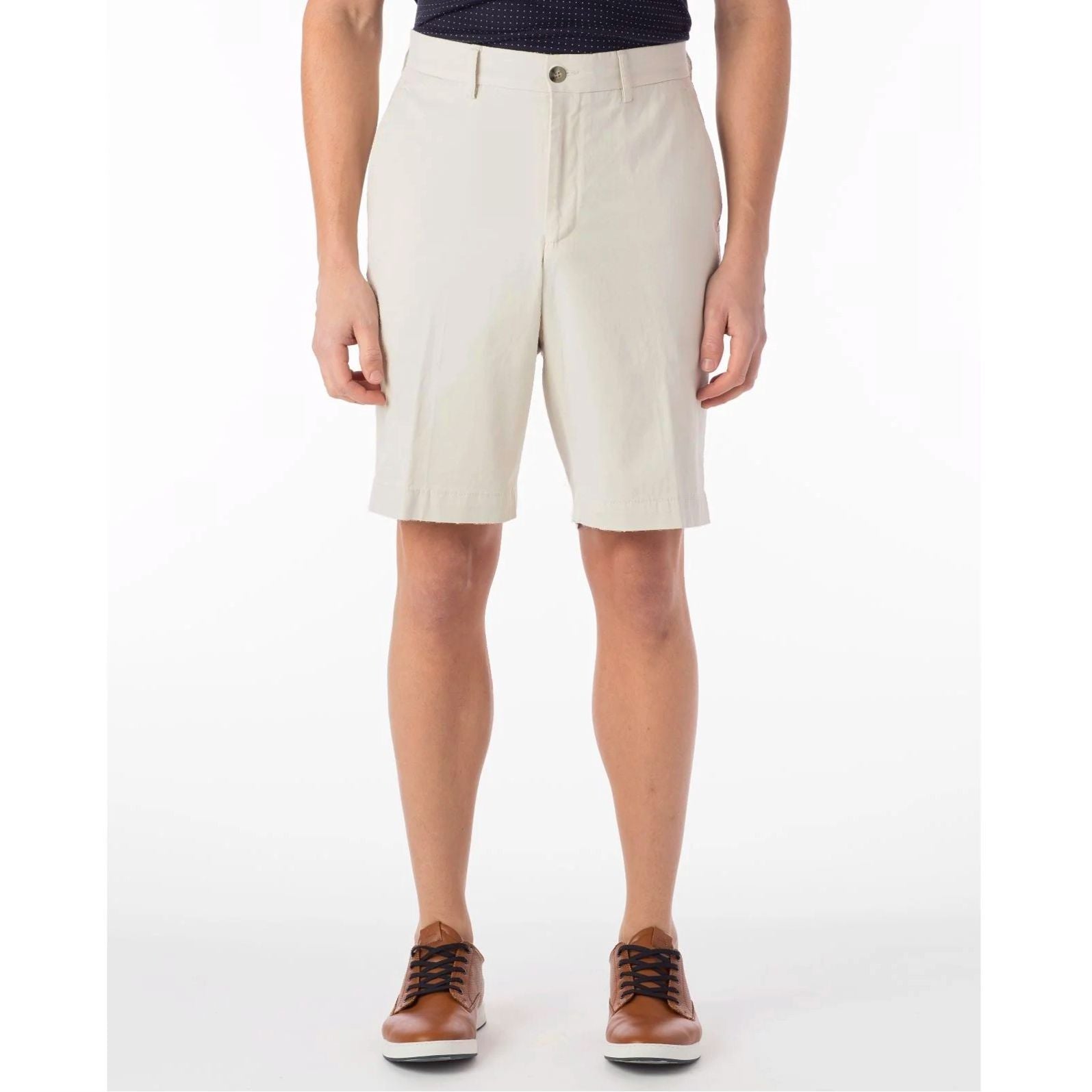 Broken Twill Stretch Cotton Shorts in Bone by Ballin