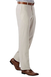 Super 120s Wool Gabardine Comfort-EZE Trouser in Stone Grey (Flat Front Models) by Ballin