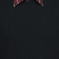 Baby Alpaca 'Links Stitch' Open Bottom Crew Neck Sweater in Black by Peru Unlimited
