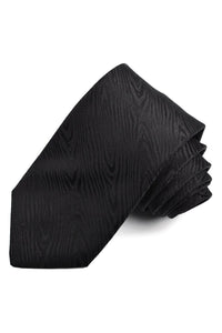 Black Tonal Formal Woven Silk Moire Jacquard Tie by Dion Neckwear