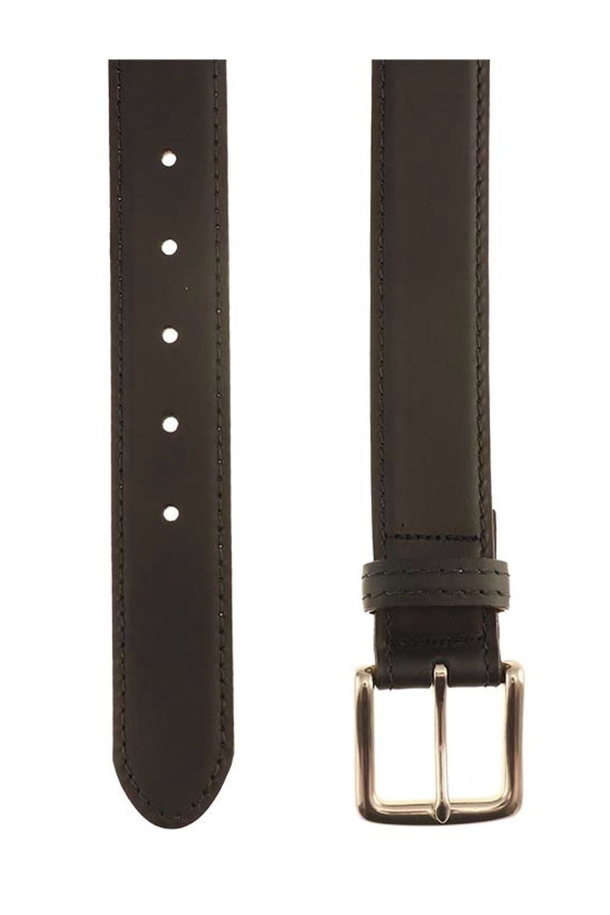 Colombia Calfskin Dress Belt in Black by T.B. Phelps