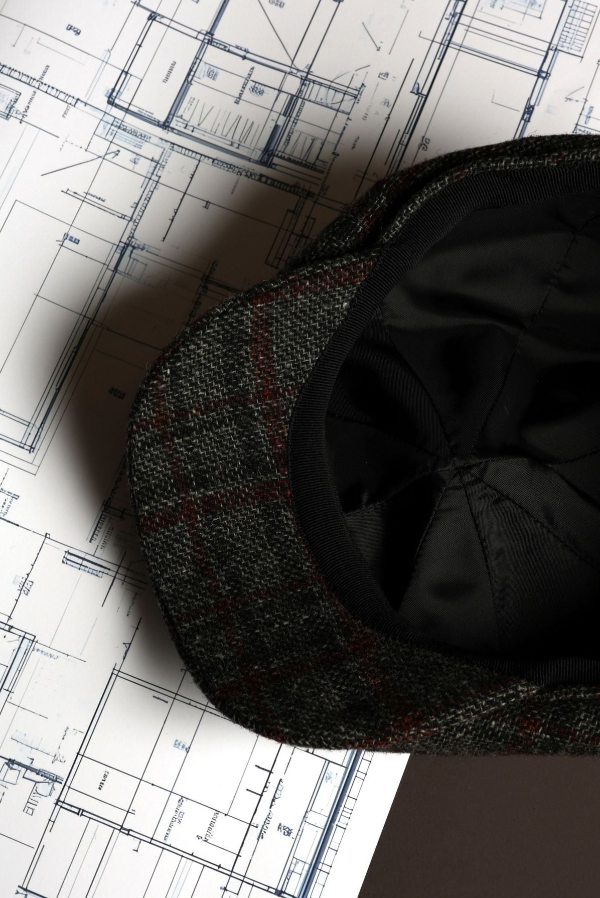 Newsboy Classic Shetland Wool Check Cap (Choice of Colors) by Wigens