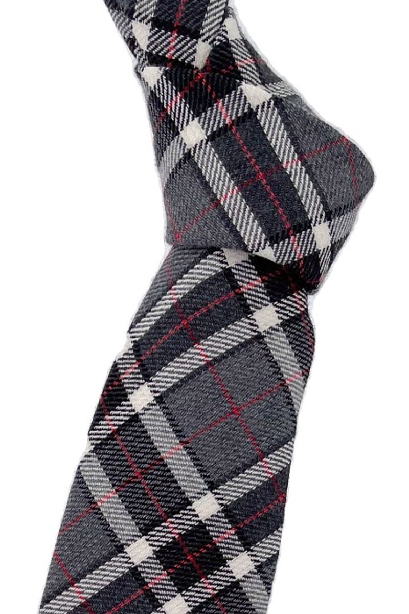Black, Grey and Red Plaid 'Best of Class' Woven Wool Tie by Robert Talbott
