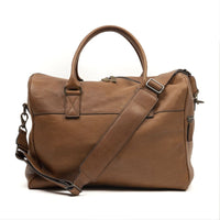Booker Leather Cabin Duffel in Seven Hills Umber by Moore & Giles