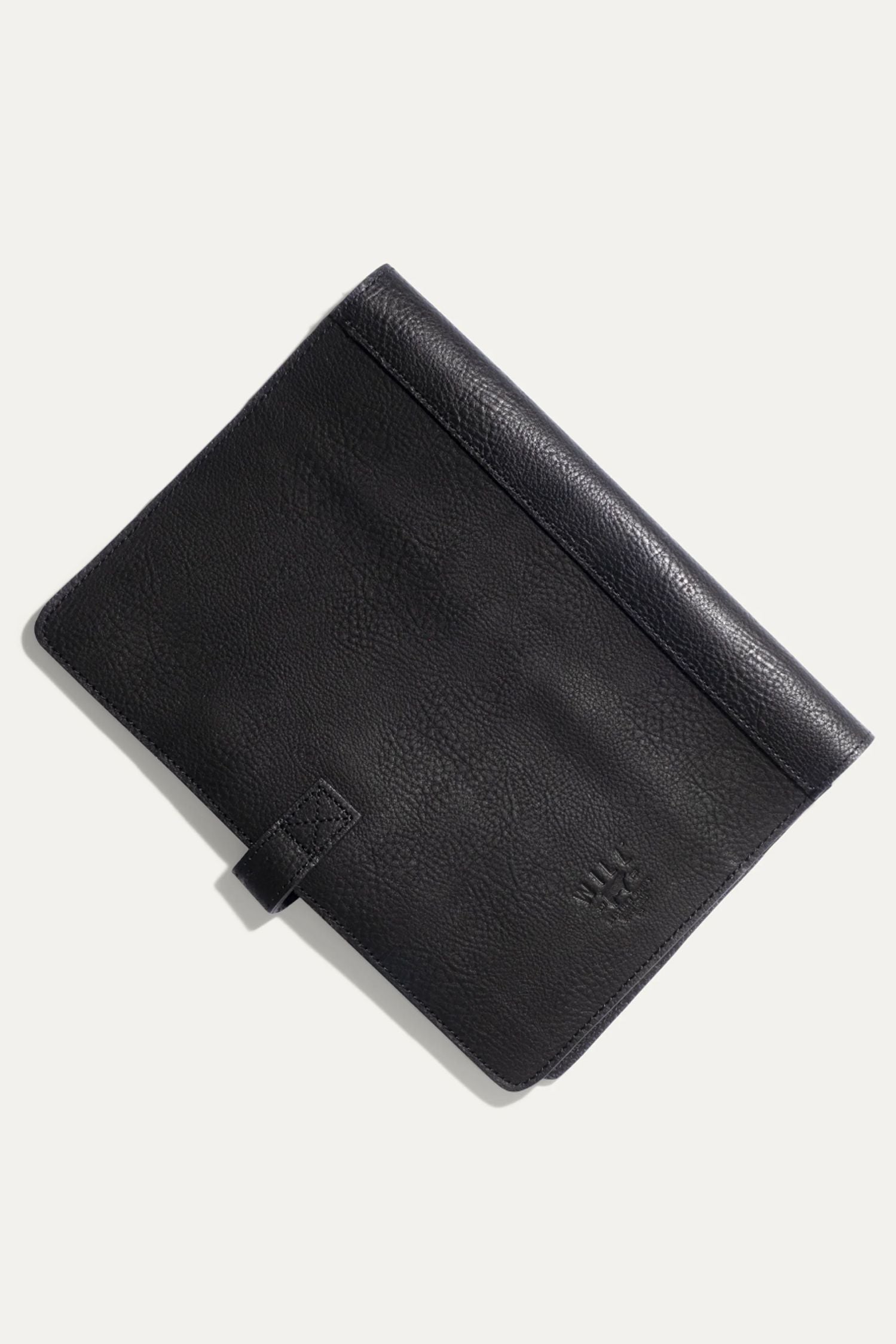 Large Signature Leather Journal Cover in Black by Will Leather Goods