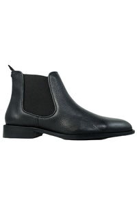 Brisbane Tumbled Calfskin Chelsea Boot in Black by Alan Payne Footwear