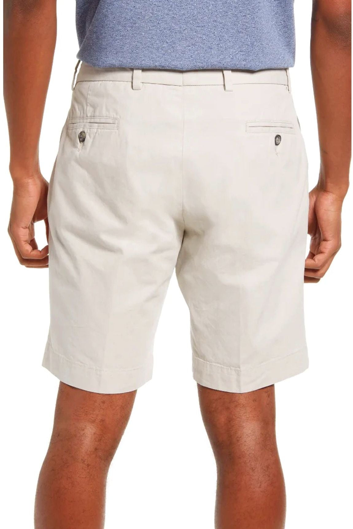 Washed Poplin Shorts in Stone (Sumpter9 Flat Front) by Charleston Khakis