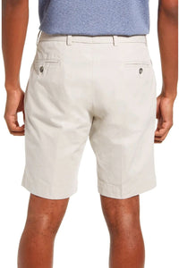 Washed Poplin Shorts in Stone (Sumpter9 Flat Front) by Charleston Khakis