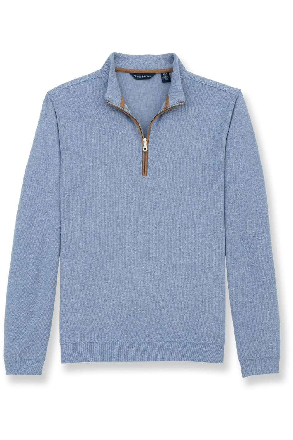 Stretch Heather Fleece Pullover in Country Blue by Scott Barber