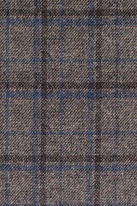 Ivy Modern Morgado Wool Check 'Archive Line' Cap in Brown and Grey Multi by Wigens