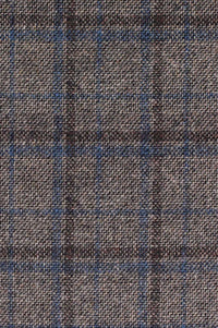 Ivy Modern Morgado Wool Check 'Archive Line' Cap in Brown and Grey Multi by Wigens