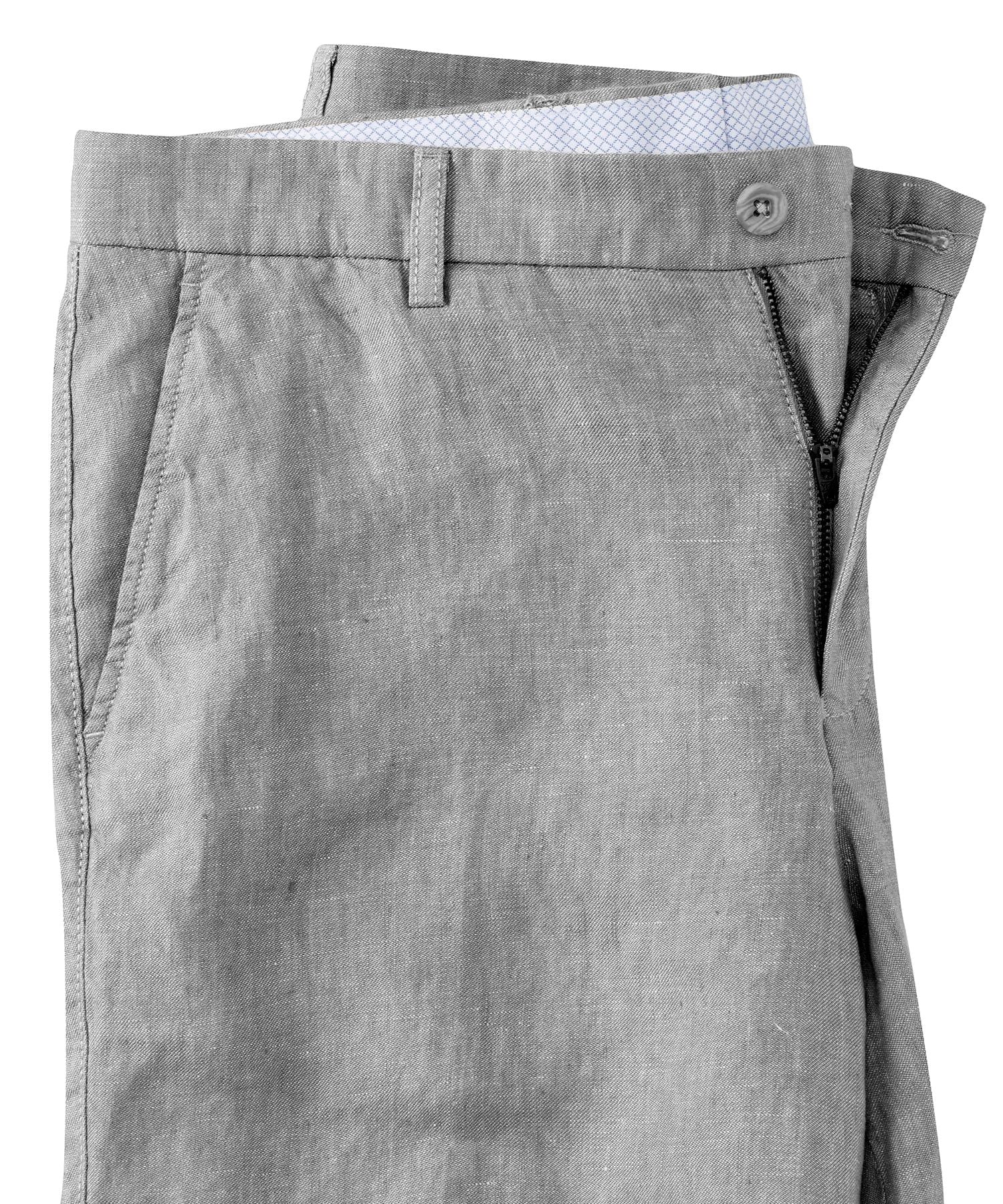 Italian Linen Chambray Twill Pants in Grey (Choice of Fits) by Ballin