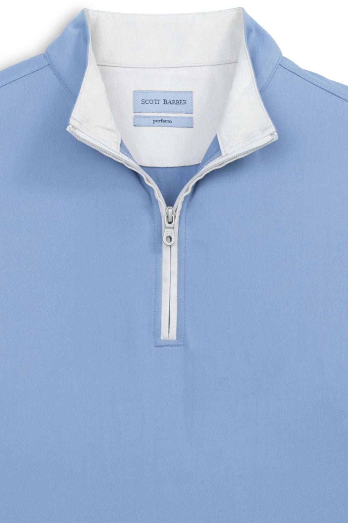Performance Quarter-Zip Pullover in Blue by Scott Barber