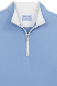 Performance Quarter-Zip Pullover in Blue by Scott Barber