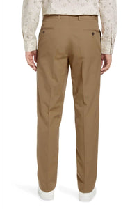 Washed Poplin Pant in British Tan (Sumpter Flat Front) by Charleston Khakis