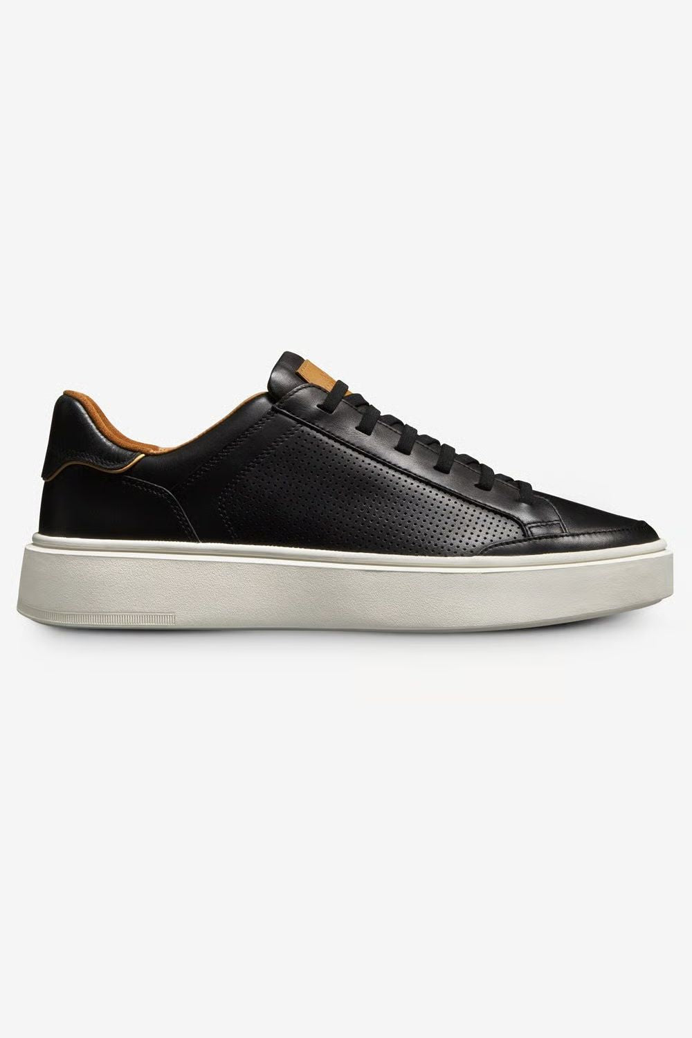 Oliver Slip-On Stretch-Lace Sneaker in Black Leather by Allen Edmonds