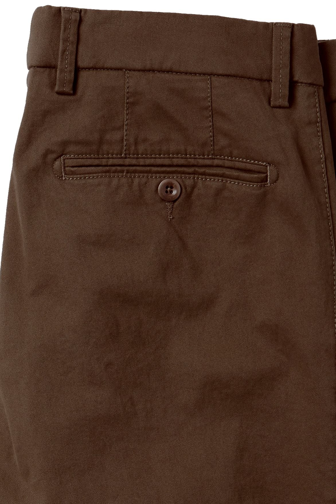 Perma Color Pima Twill Khaki Pants in Brown (Mansfield Relaxed Fit) by Ballin